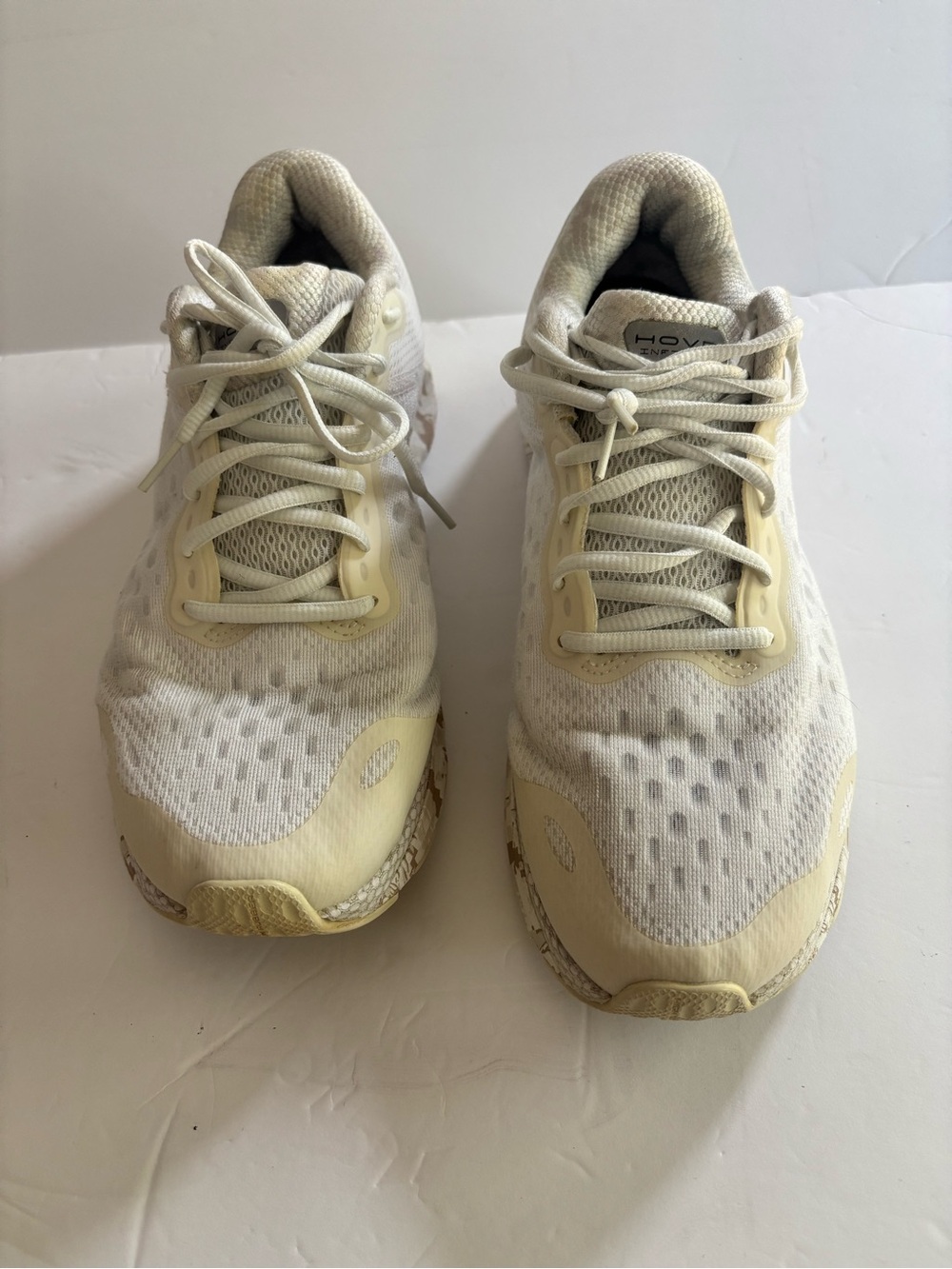 Under Armour Women's Light Ivory and Beige Running Sneakers